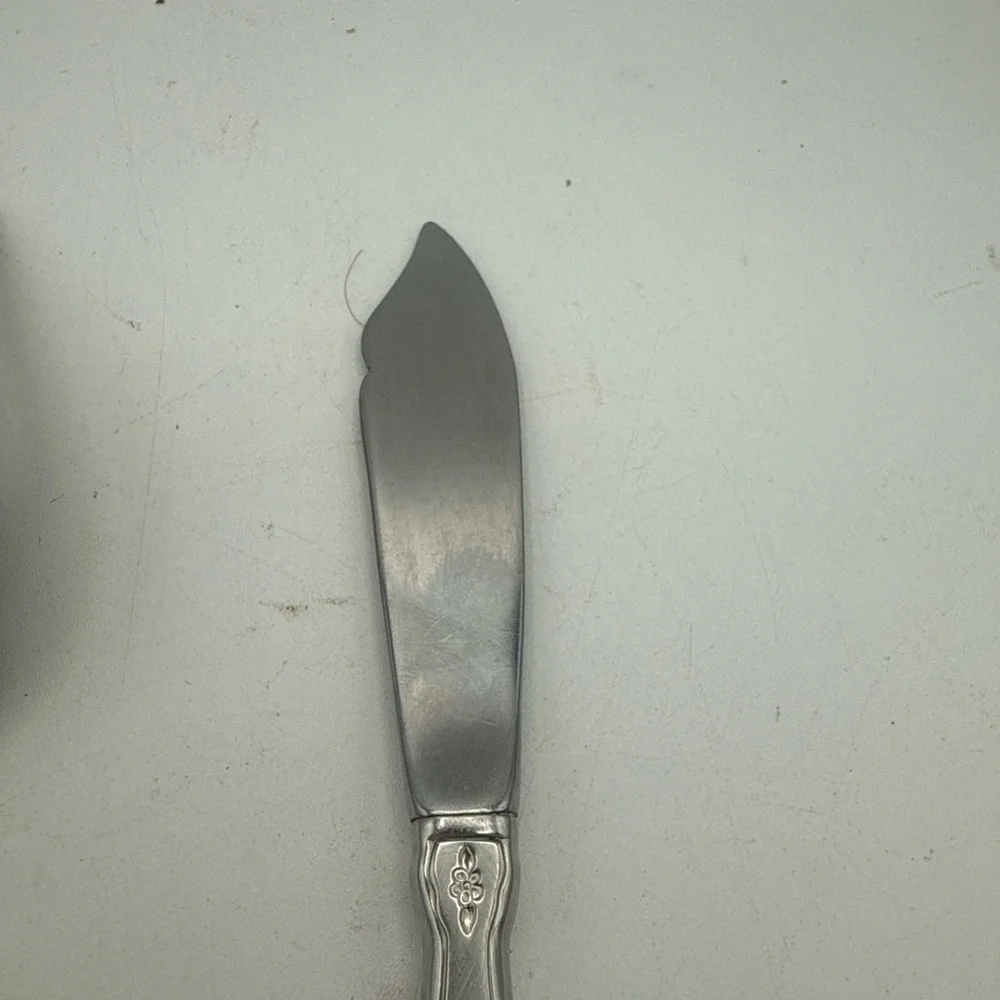 Oneida Community FANTASY Serving Fork & Butter Knife pierced Burnished Stainless